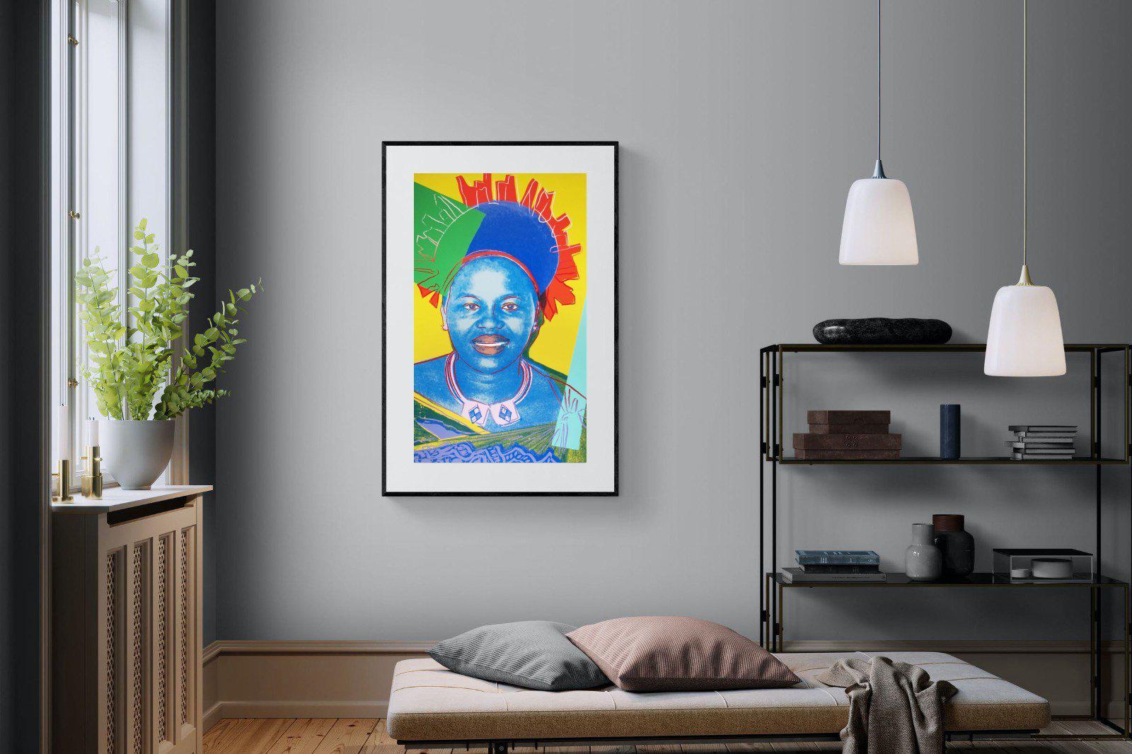 Queen Ntombi-Wall_Art-100 x 150cm-Framed Print-Black-Pixalot