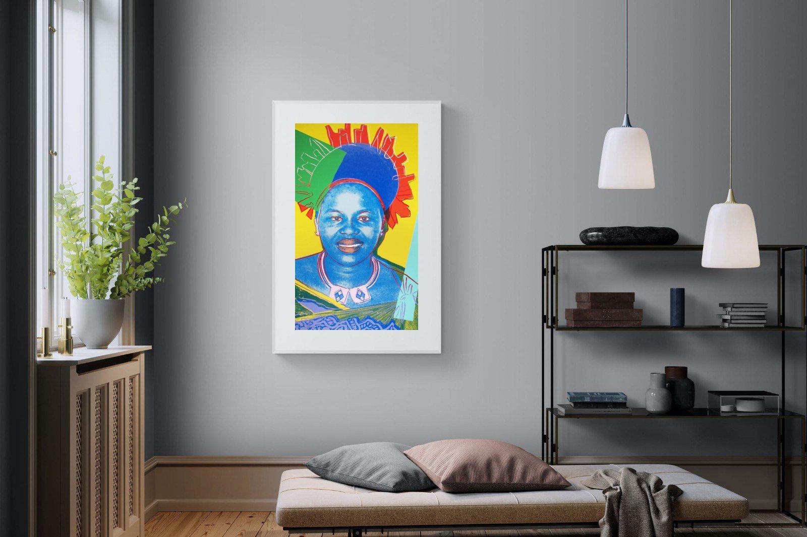 Queen Ntombi-Wall_Art-100 x 150cm-Framed Print-White-Pixalot