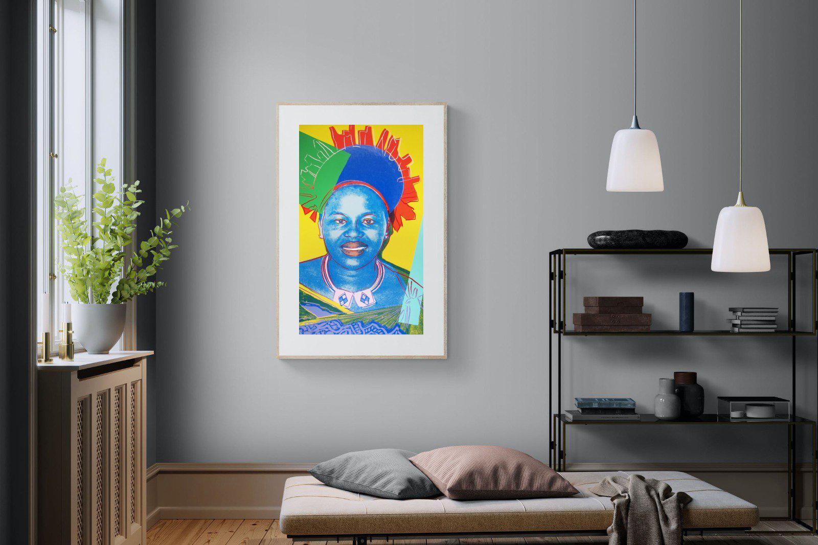Queen Ntombi-Wall_Art-100 x 150cm-Framed Print-Wood-Pixalot