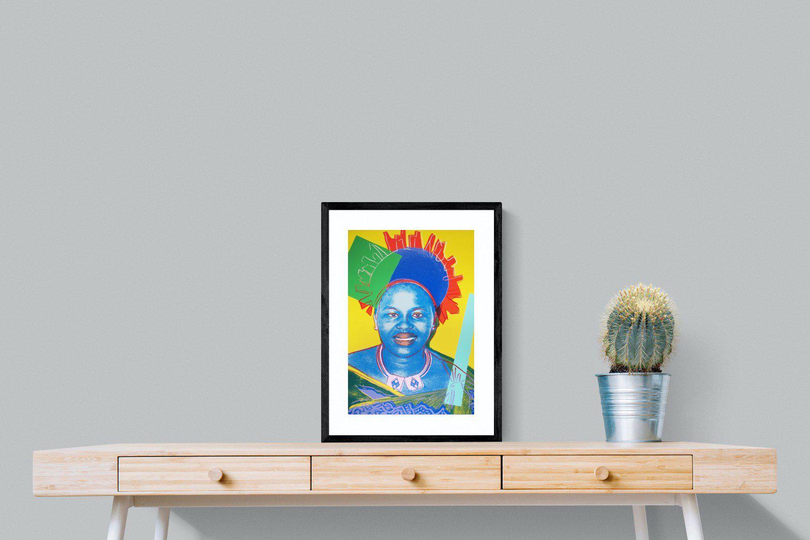 Queen Ntombi-Wall_Art-45 x 60cm-Framed Print-Black-Pixalot