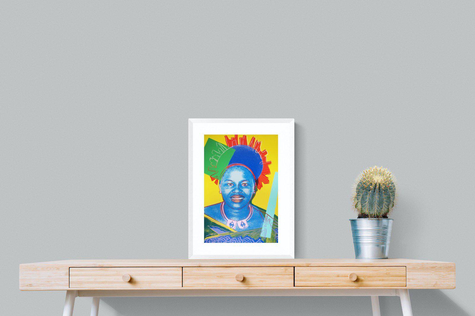 Queen Ntombi-Wall_Art-45 x 60cm-Framed Print-White-Pixalot