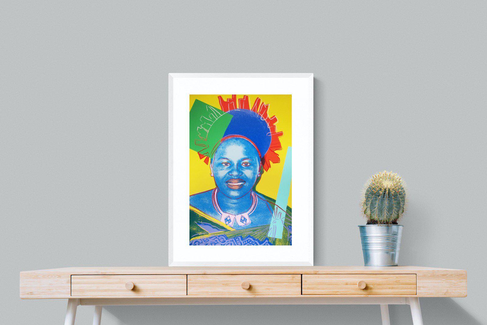 Queen Ntombi-Wall_Art-60 x 80cm-Framed Print-White-Pixalot