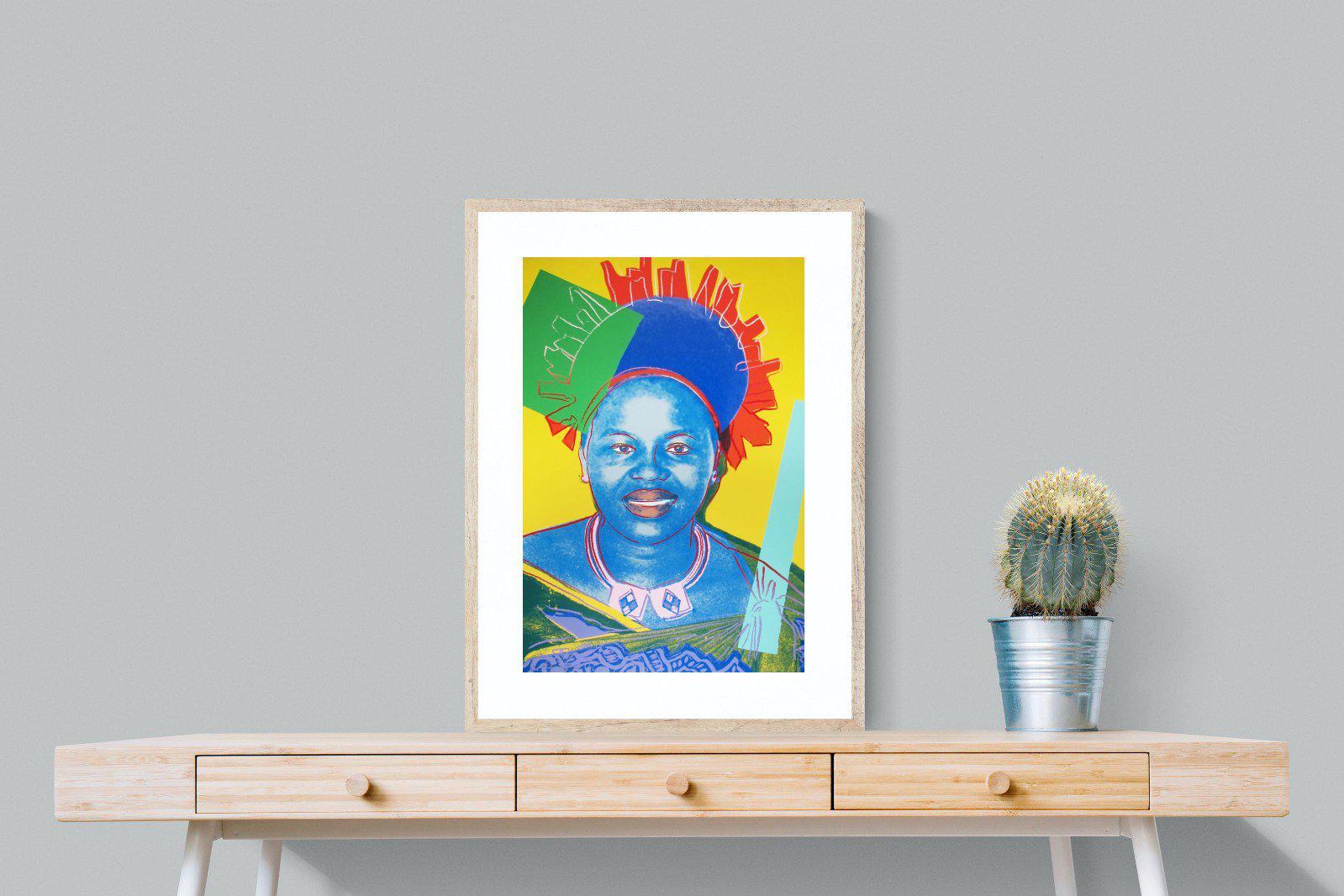 Queen Ntombi-Wall_Art-60 x 80cm-Framed Print-Wood-Pixalot