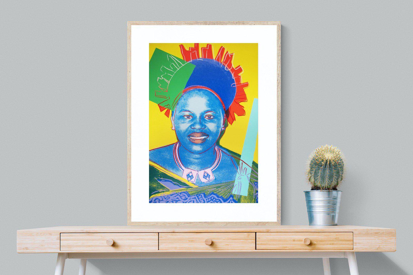 Queen Ntombi-Wall_Art-75 x 100cm-Framed Print-Wood-Pixalot