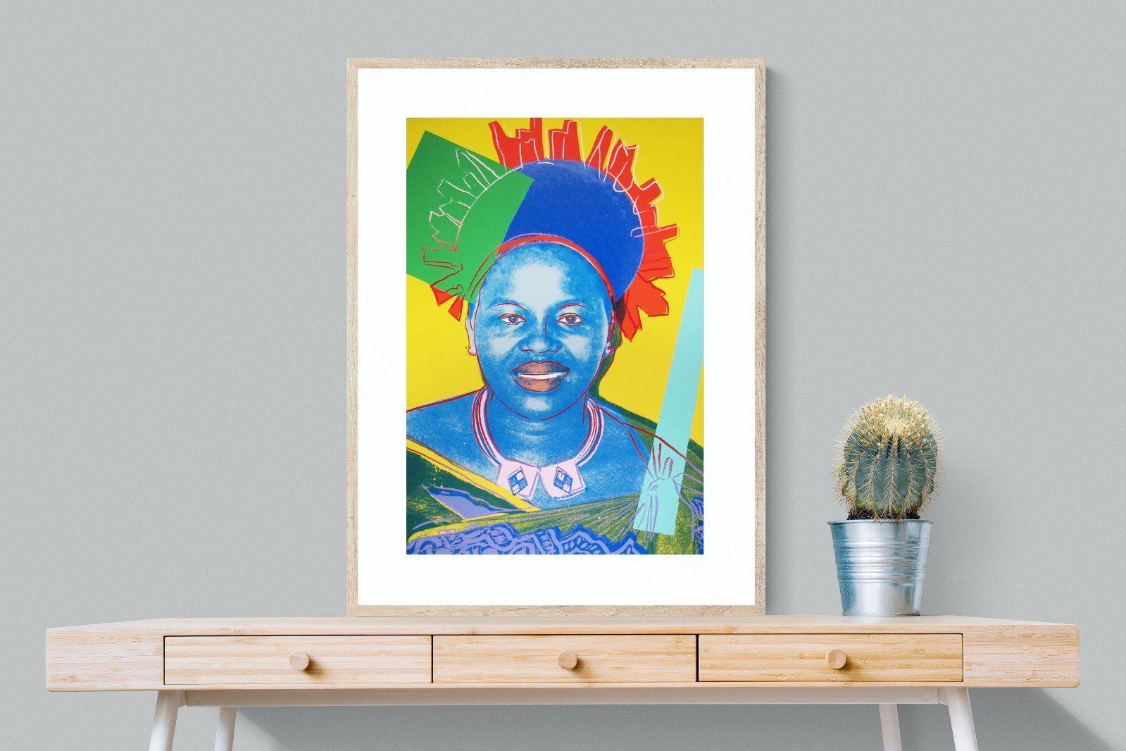 Queen Ntombi-Wall_Art-75 x 100cm-Framed Print-Wood-Pixalot