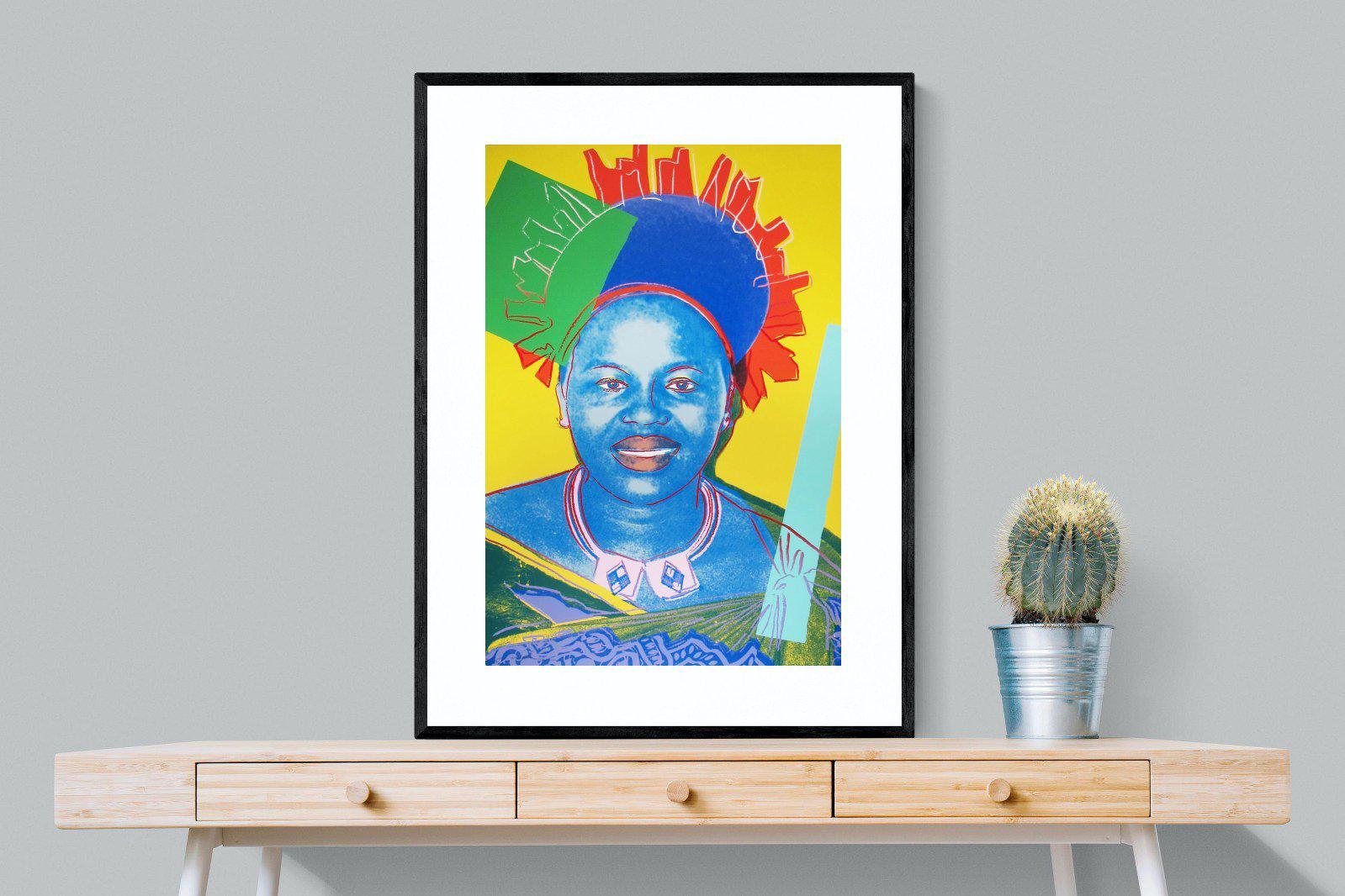 Queen Ntombi-Wall_Art-75 x 100cm-Framed Print-Black-Pixalot