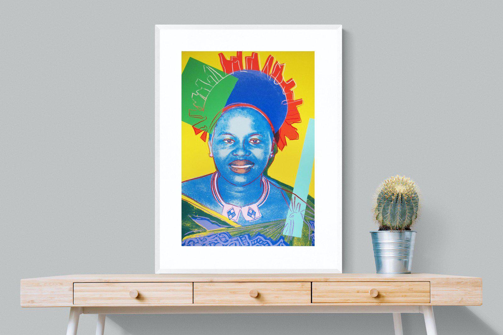 Queen Ntombi-Wall_Art-75 x 100cm-Framed Print-White-Pixalot