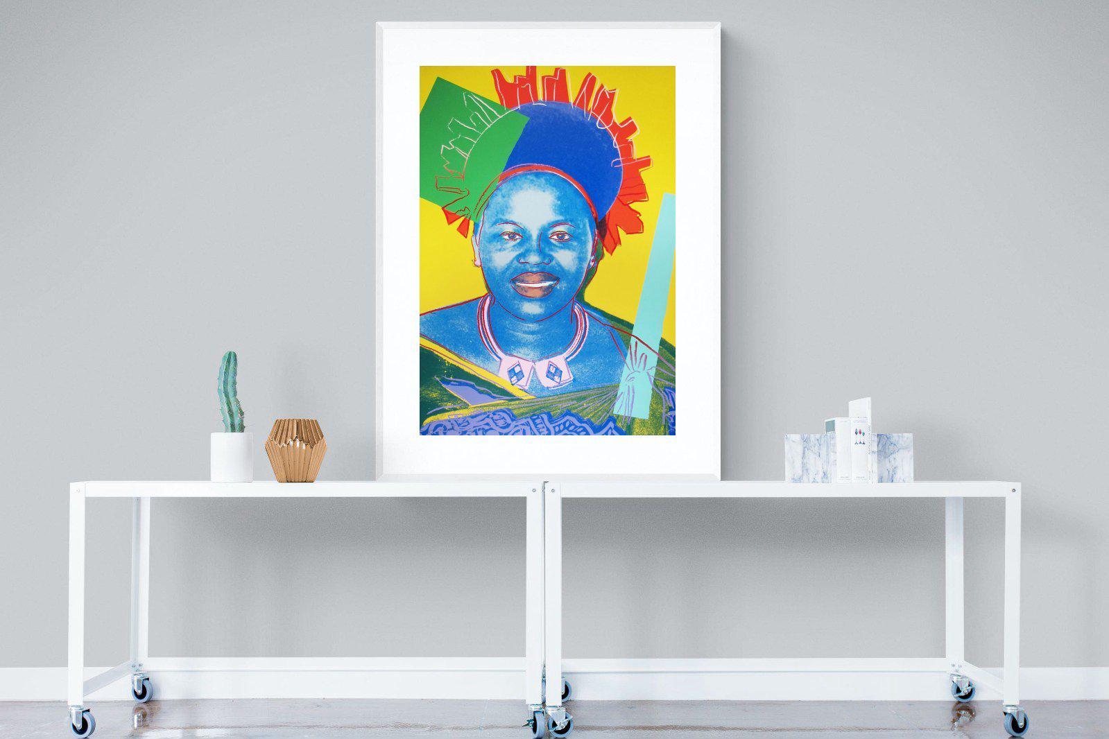 Queen Ntombi-Wall_Art-90 x 120cm-Framed Print-White-Pixalot