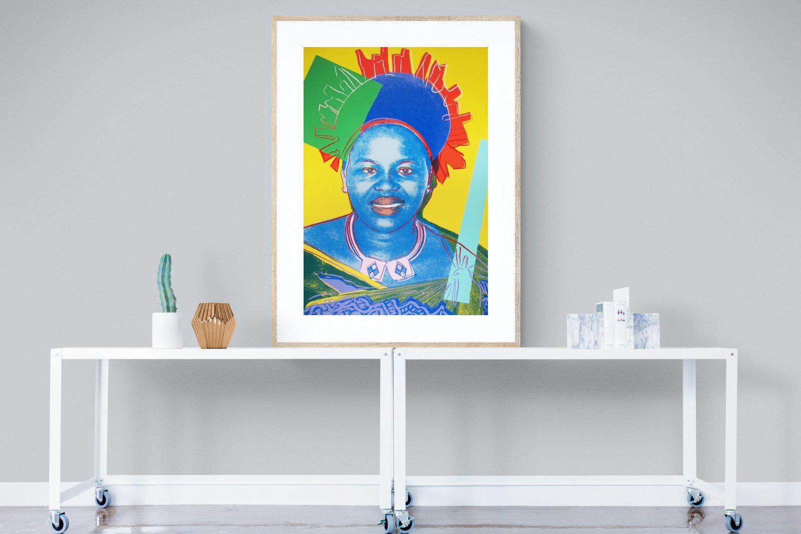 Queen Ntombi-Wall_Art-90 x 120cm-Framed Print-Wood-Pixalot