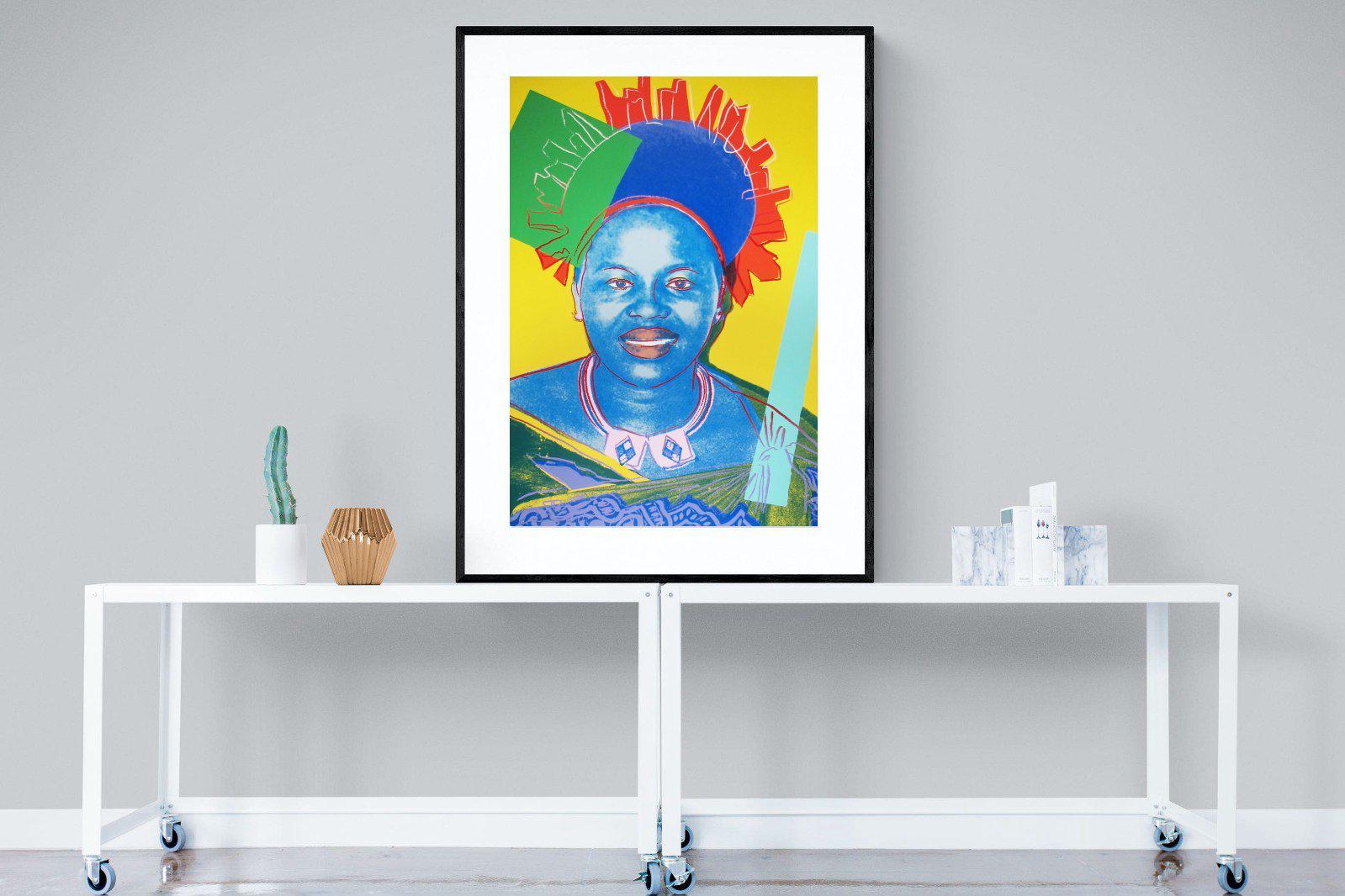 Queen Ntombi-Wall_Art-90 x 120cm-Framed Print-Black-Pixalot