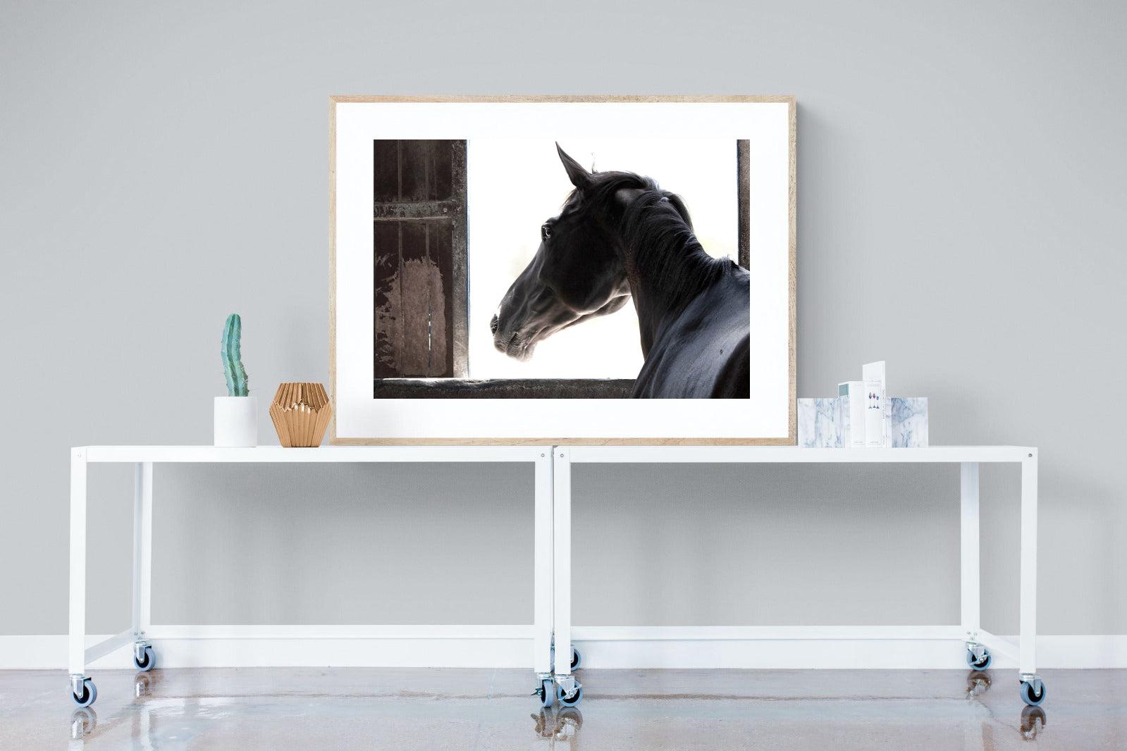 Racehorse-Wall_Art-120 x 90cm-Framed Print-Wood-Pixalot