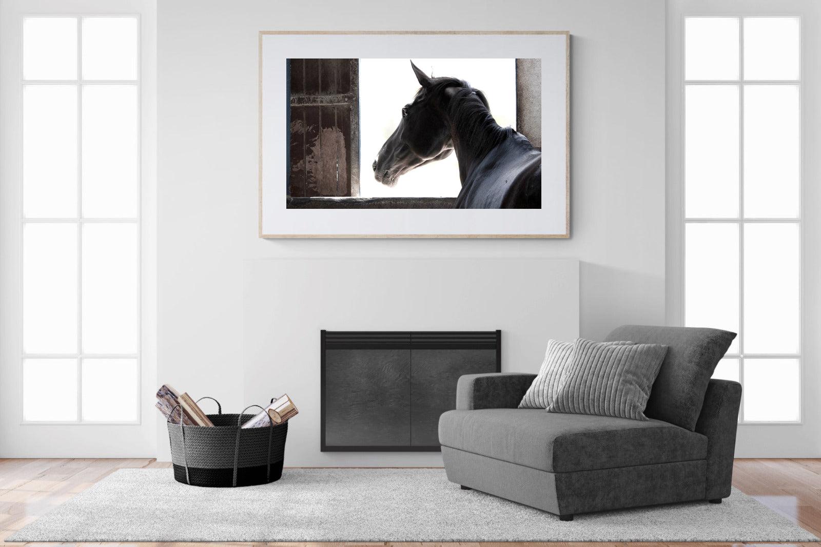 Racehorse-Wall_Art-150 x 100cm-Framed Print-Wood-Pixalot