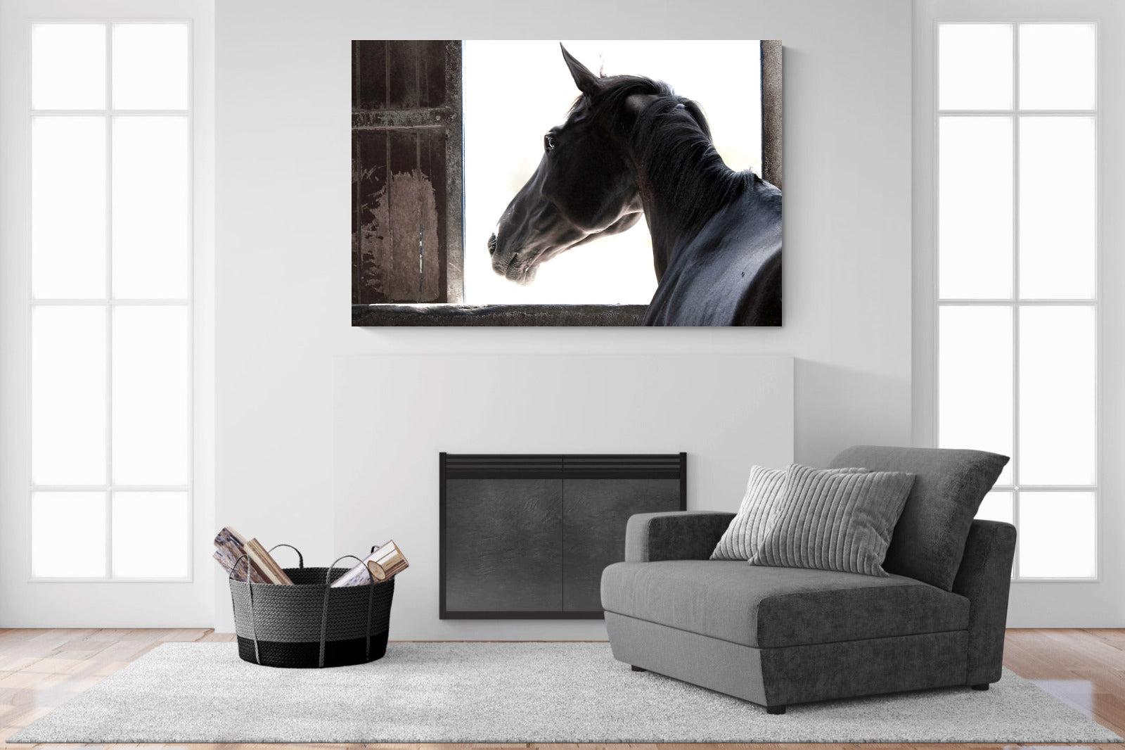 Racehorse-Wall_Art-150 x 100cm-Mounted Canvas-No Frame-Pixalot