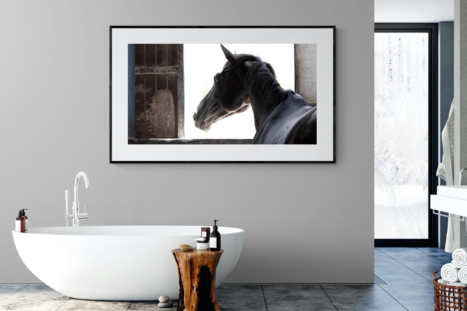 Racehorse-Wall_Art-180 x 110cm-Framed Print-Black-Pixalot