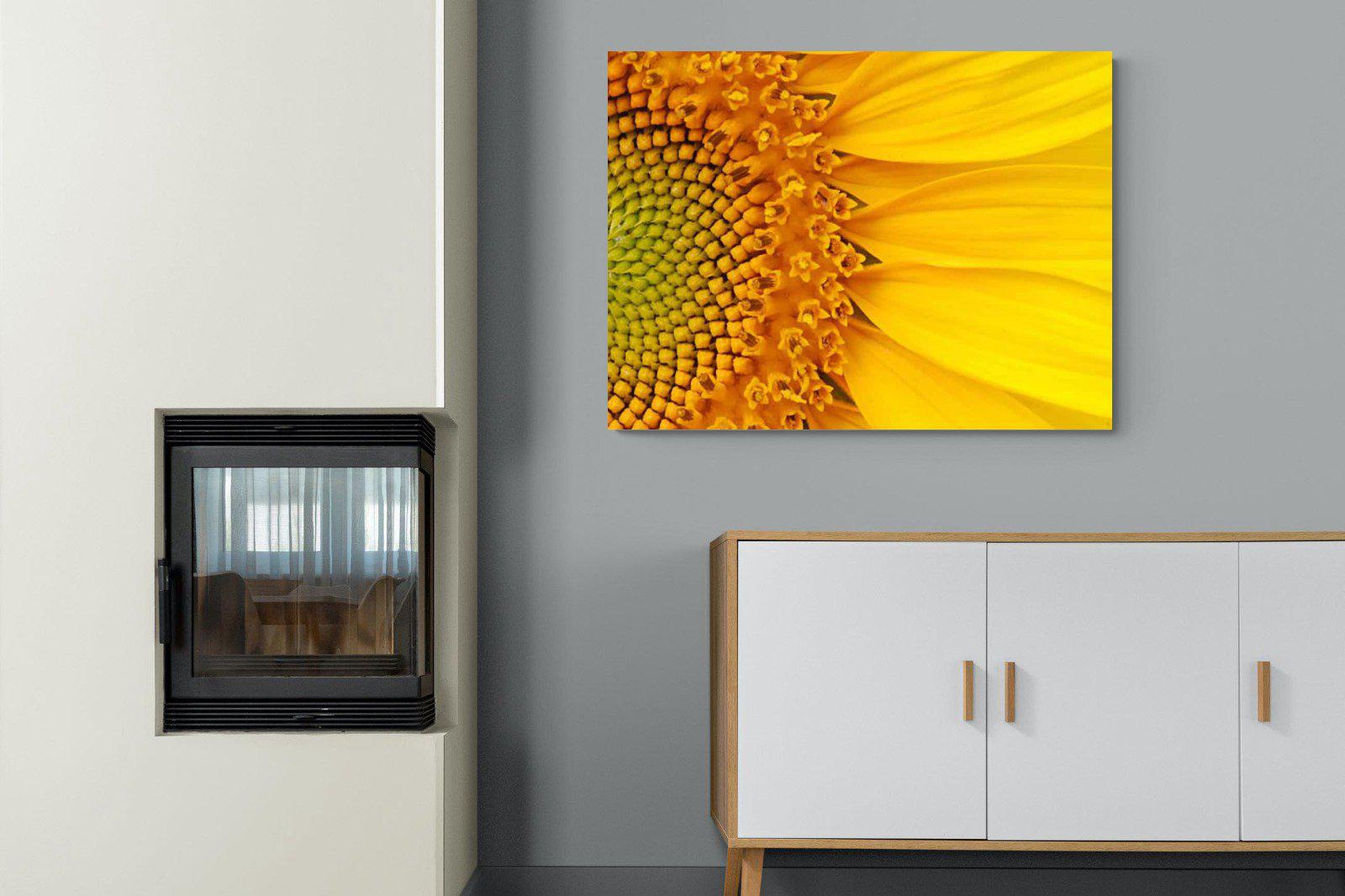 Radiant Sunflower-Wall_Art-100 x 75cm-Mounted Canvas-No Frame-Pixalot