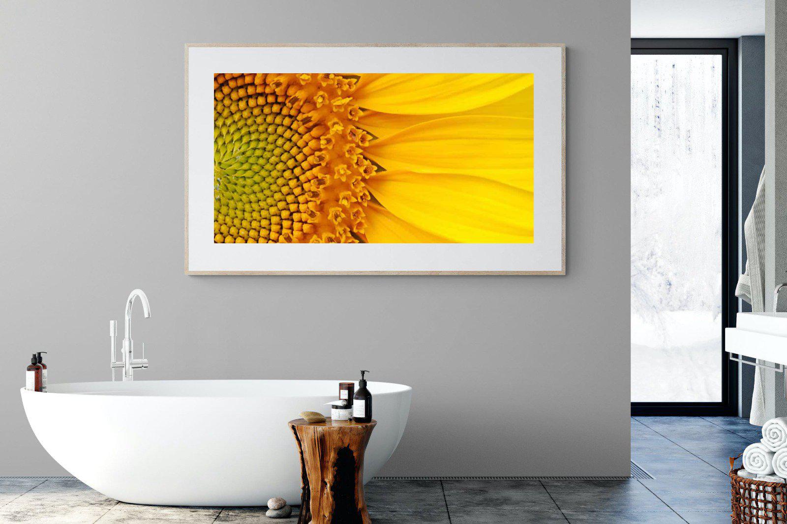 Radiant Sunflower-Wall_Art-180 x 110cm-Framed Print-Wood-Pixalot