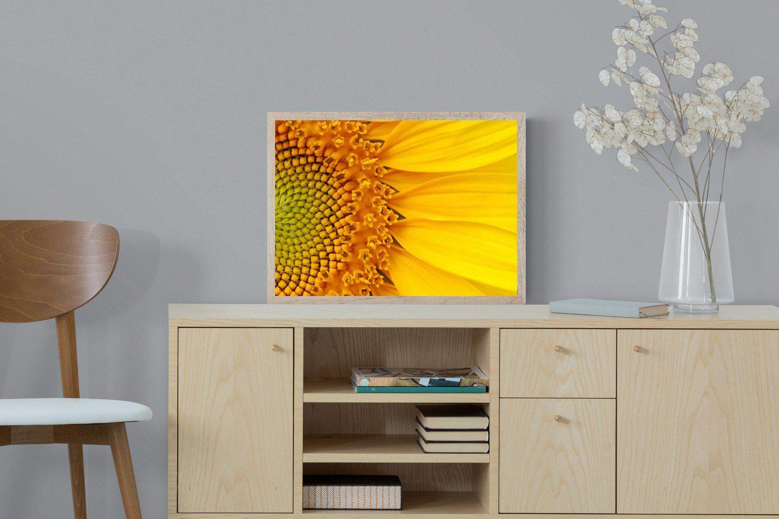 Radiant Sunflower-Wall_Art-60 x 45cm-Mounted Canvas-Wood-Pixalot