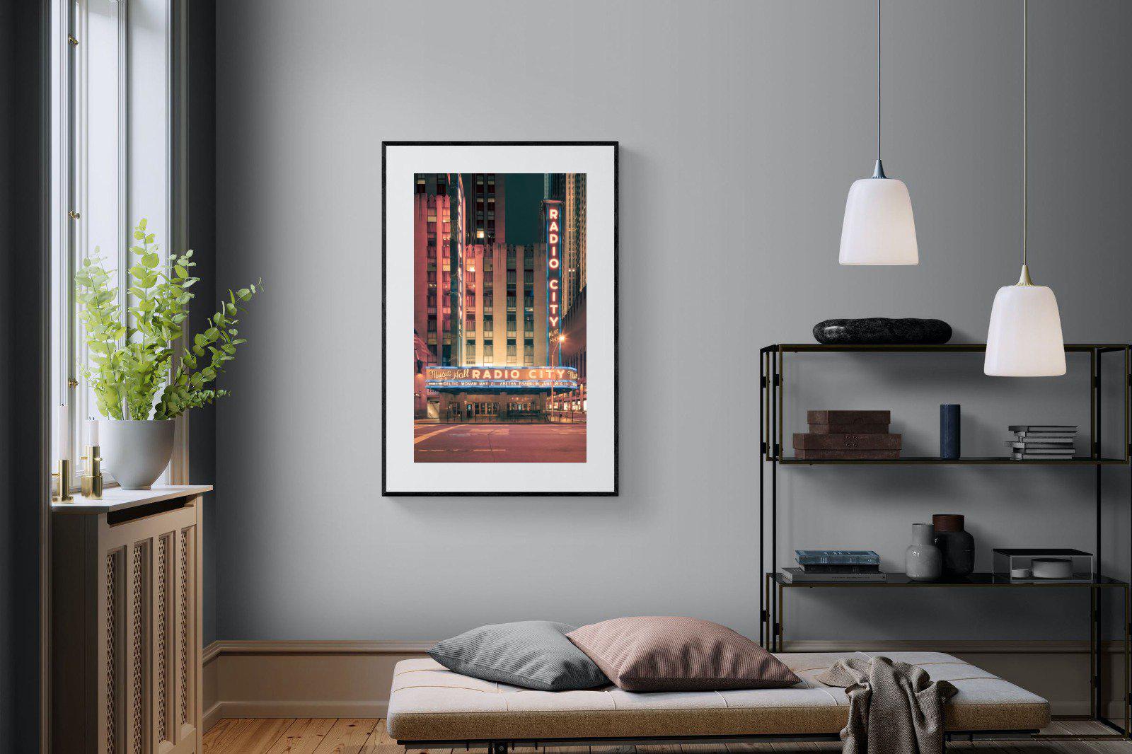 Radio City-Wall_Art-100 x 150cm-Framed Print-Black-Pixalot