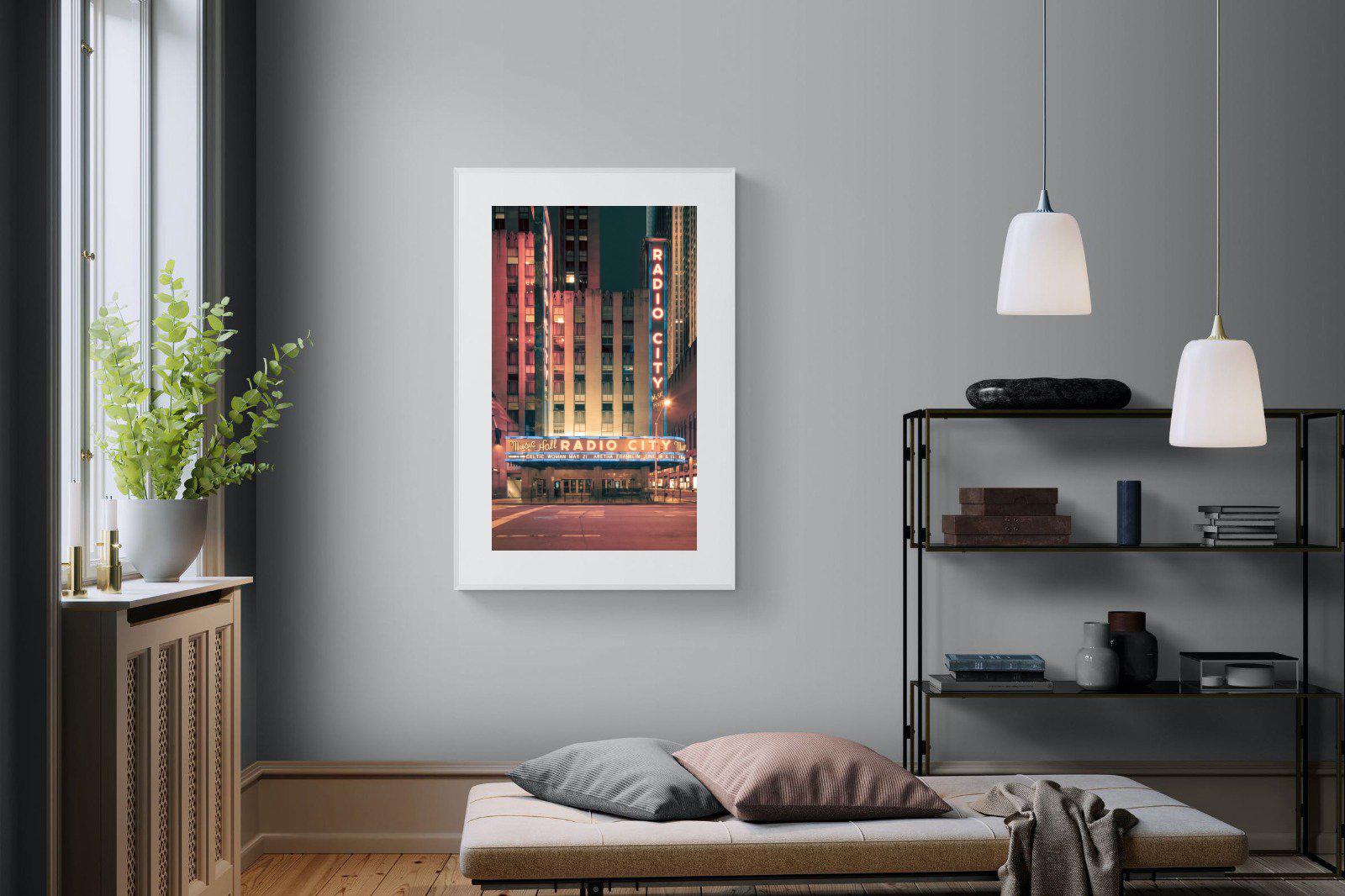 Radio City-Wall_Art-100 x 150cm-Framed Print-White-Pixalot