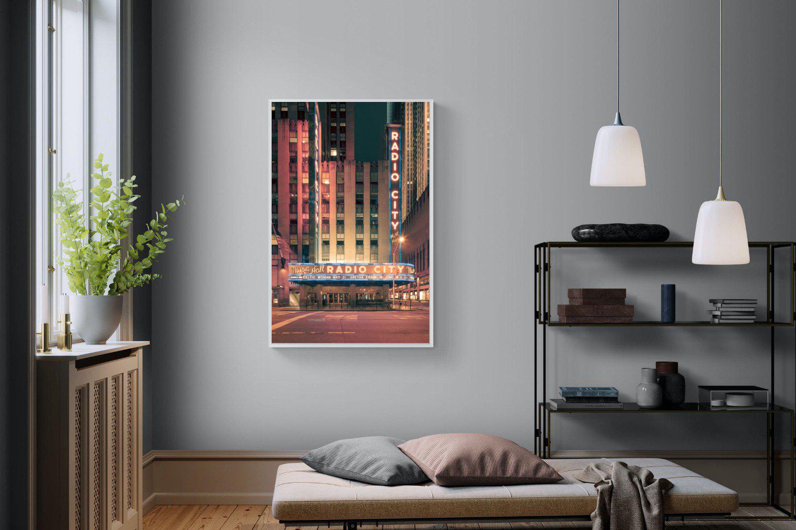 Radio City-Wall_Art-100 x 150cm-Mounted Canvas-White-Pixalot