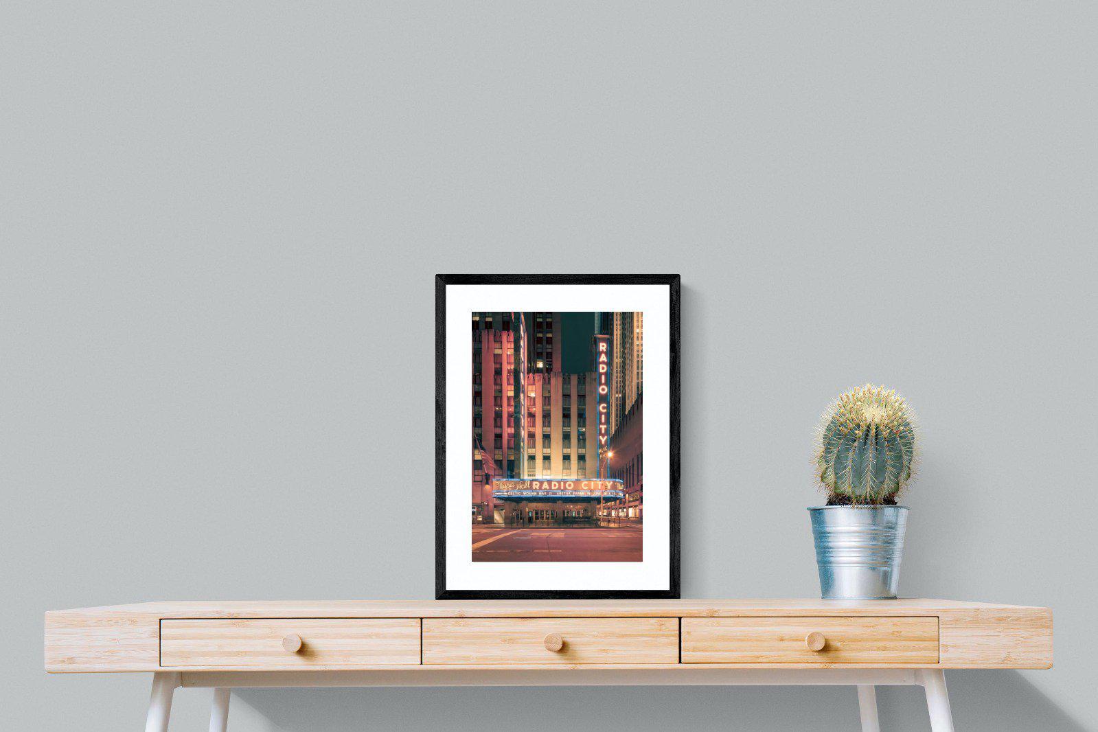Radio City-Wall_Art-45 x 60cm-Framed Print-Black-Pixalot