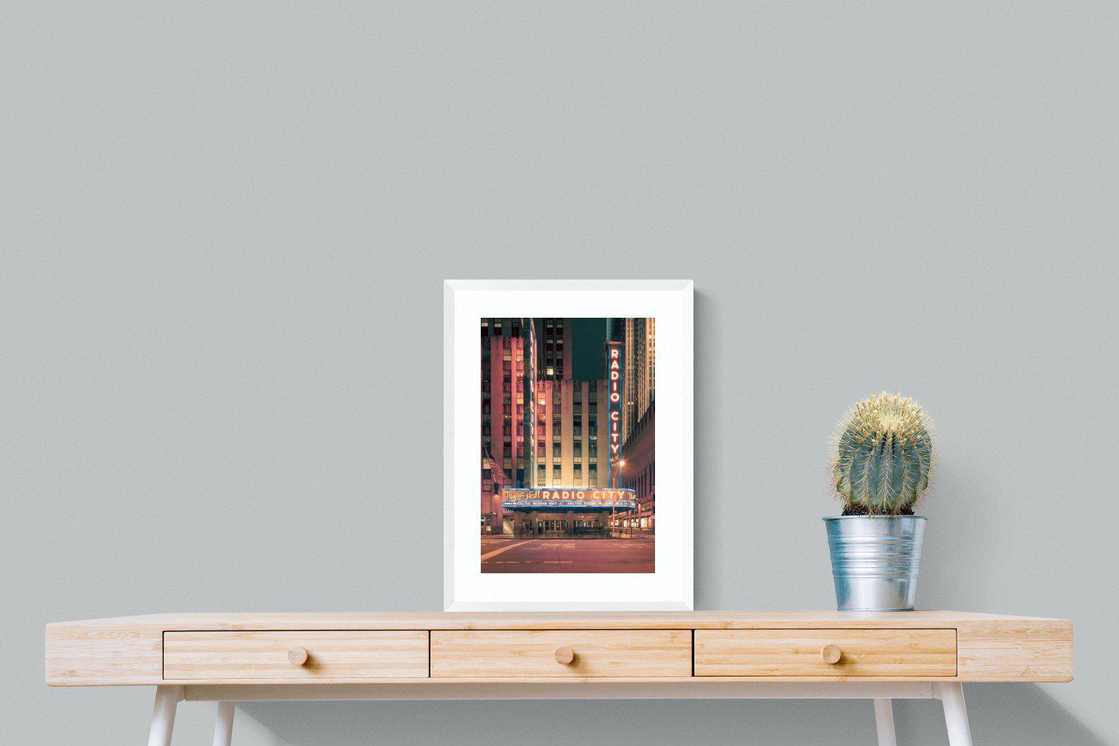 Radio City-Wall_Art-45 x 60cm-Framed Print-White-Pixalot
