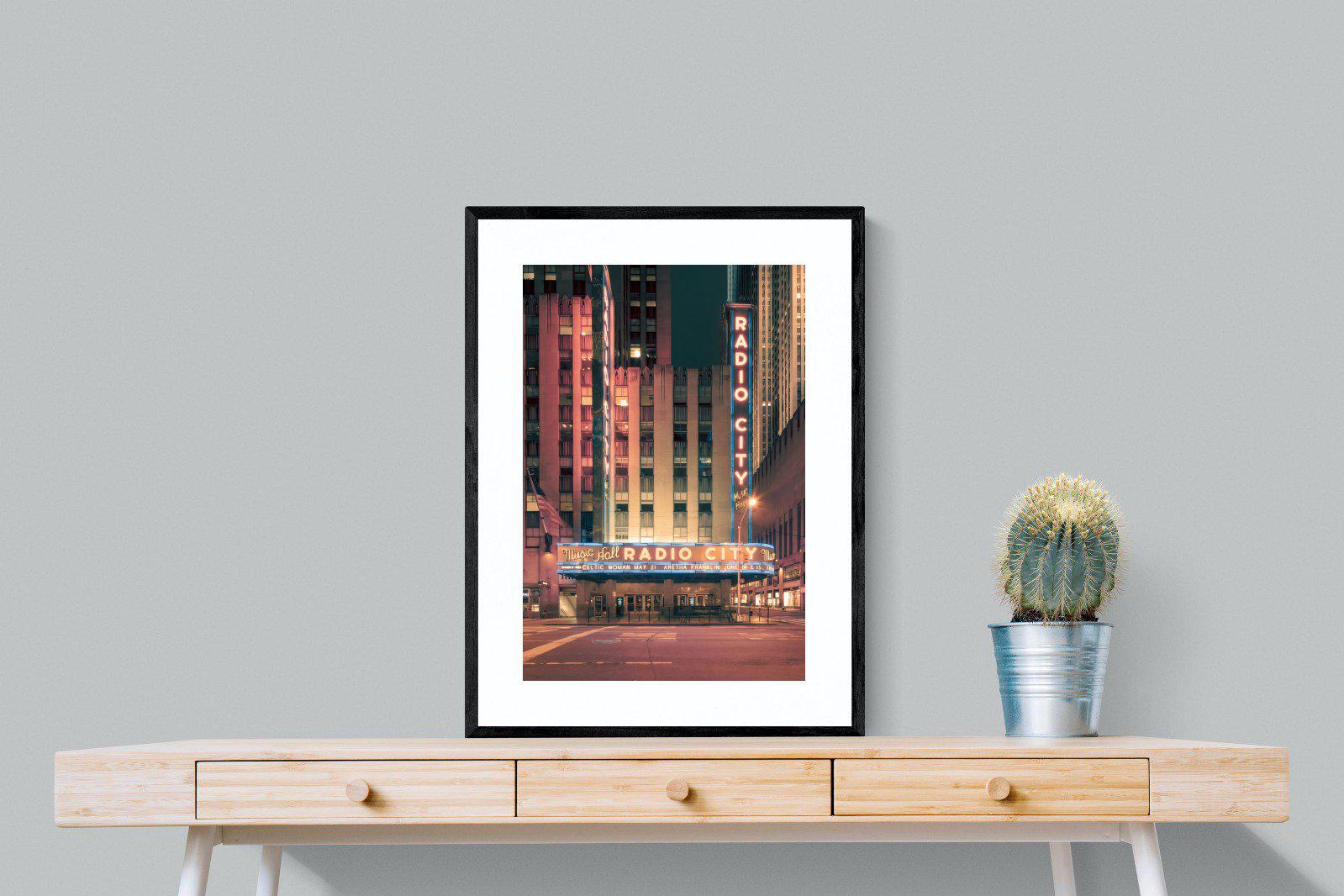 Radio City-Wall_Art-60 x 80cm-Framed Print-Black-Pixalot