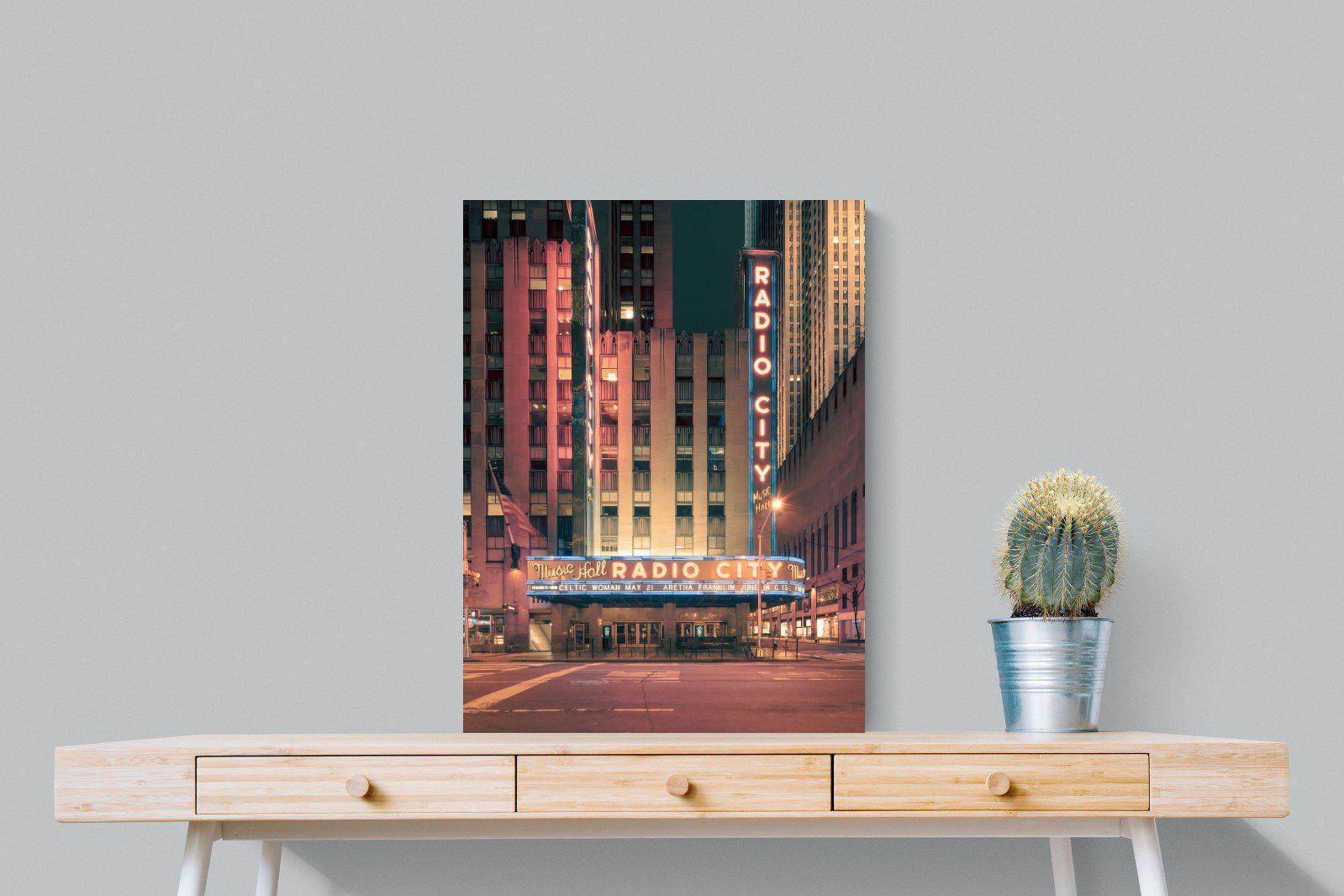 Radio City-Wall_Art-60 x 80cm-Mounted Canvas-No Frame-Pixalot
