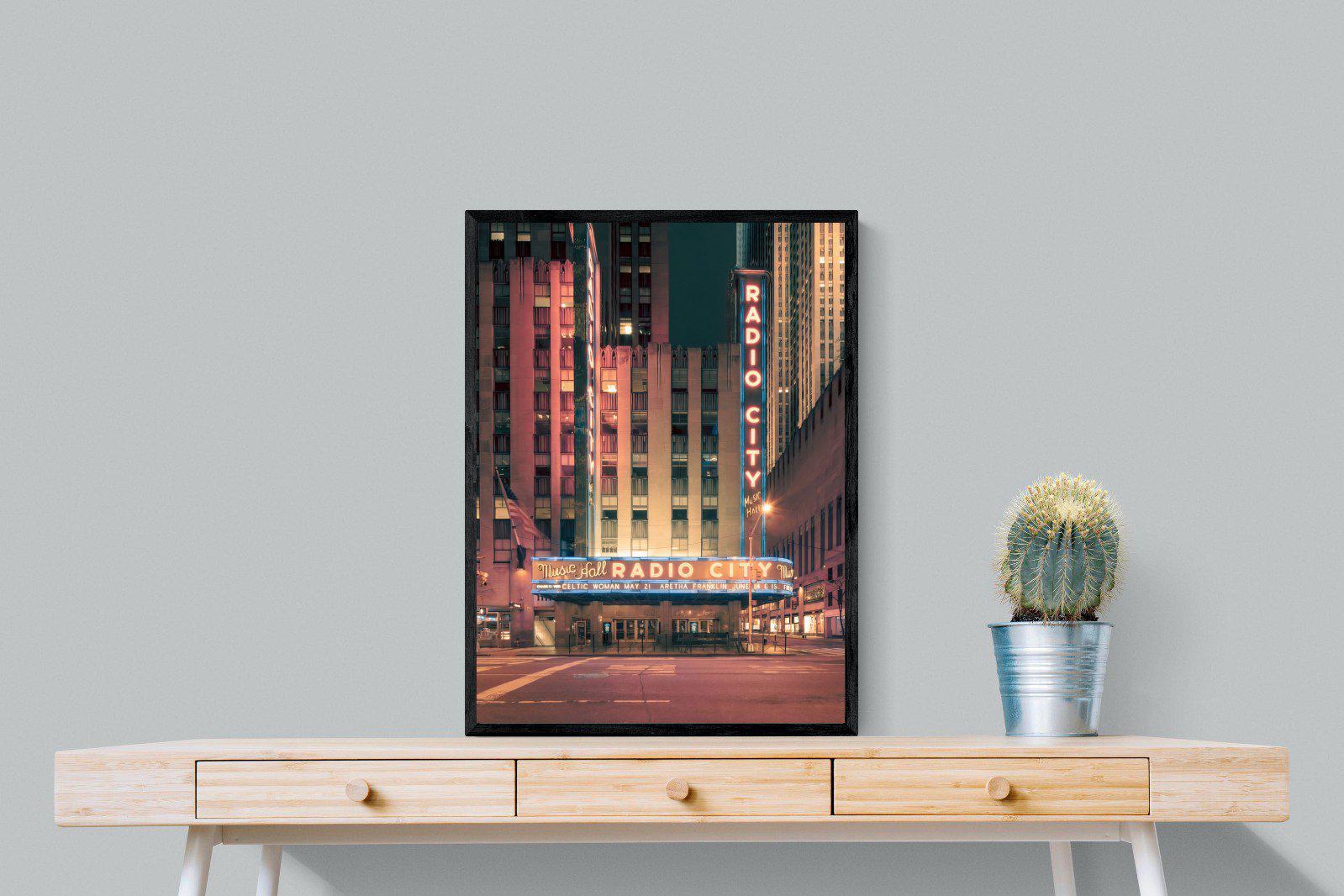 Radio City-Wall_Art-60 x 80cm-Mounted Canvas-Black-Pixalot