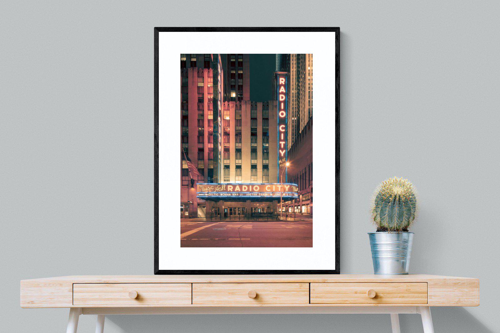 Radio City-Wall_Art-75 x 100cm-Framed Print-Black-Pixalot
