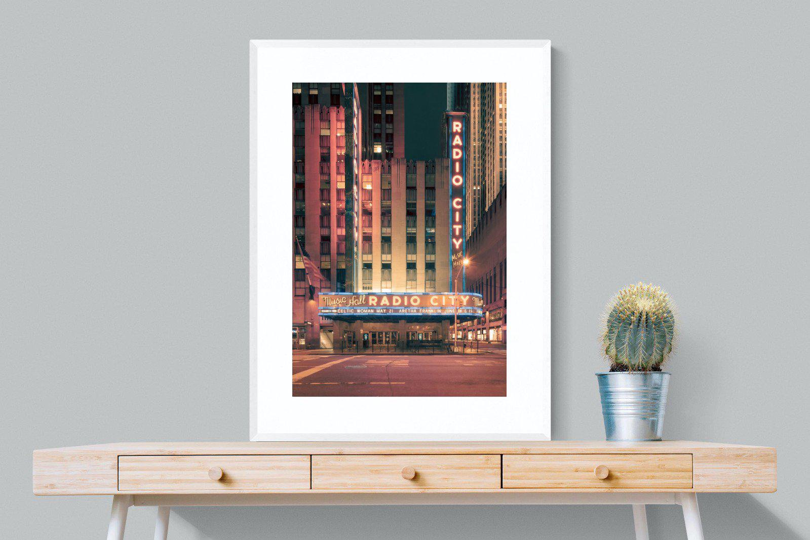 Radio City-Wall_Art-75 x 100cm-Framed Print-White-Pixalot