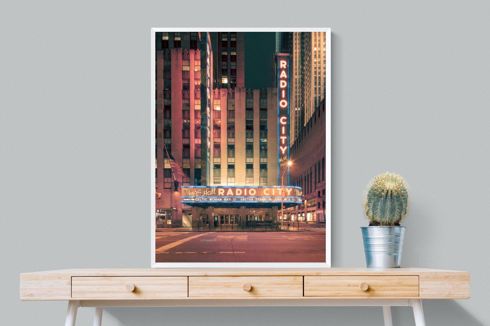 Radio City-Wall_Art-75 x 100cm-Mounted Canvas-White-Pixalot