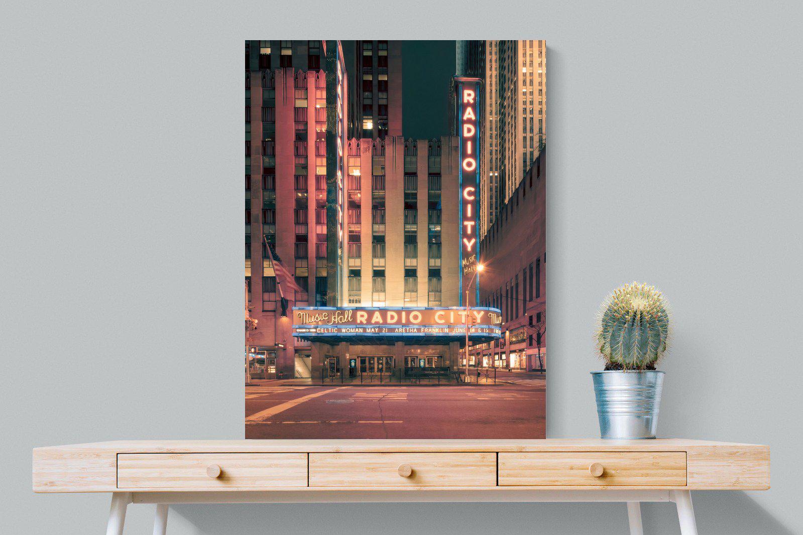 Radio City-Wall_Art-75 x 100cm-Mounted Canvas-No Frame-Pixalot