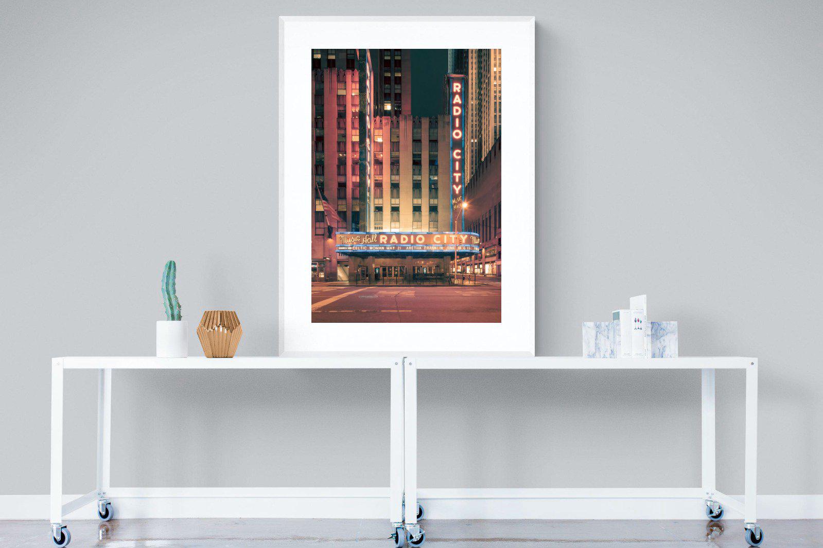 Radio City-Wall_Art-90 x 120cm-Framed Print-White-Pixalot