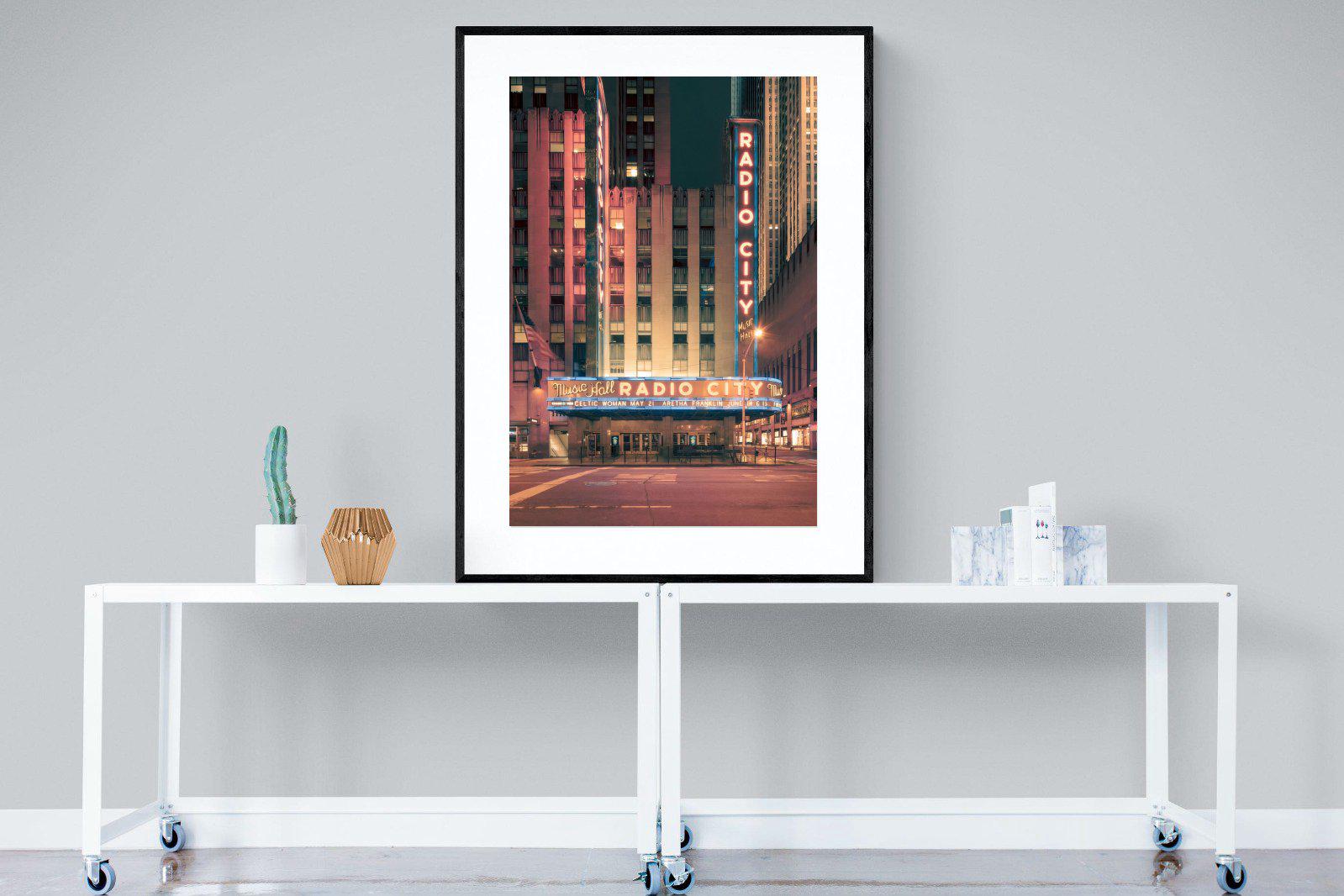 Radio City-Wall_Art-90 x 120cm-Framed Print-Black-Pixalot