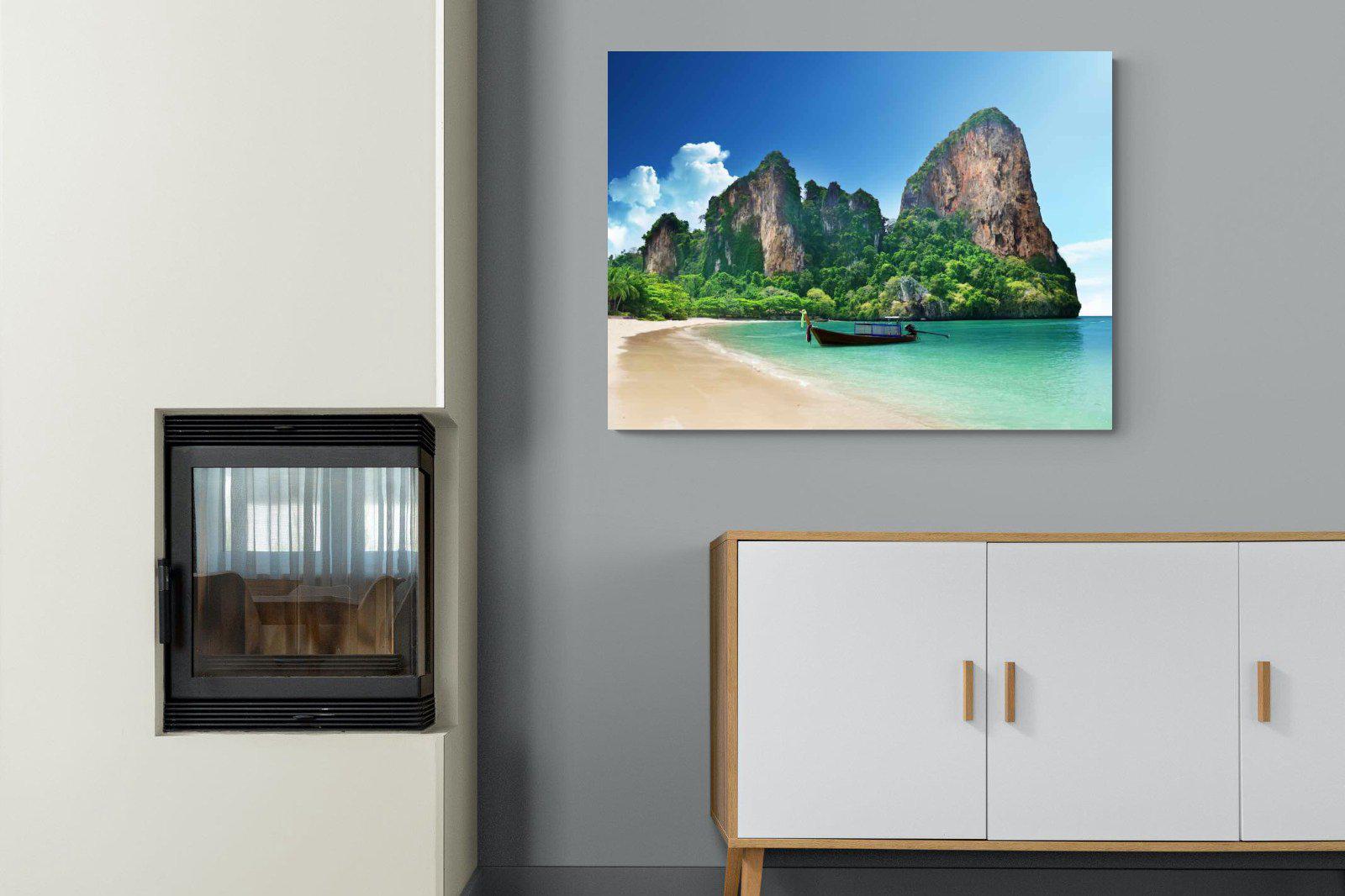 Railay Beach-Wall_Art-100 x 75cm-Mounted Canvas-No Frame-Pixalot