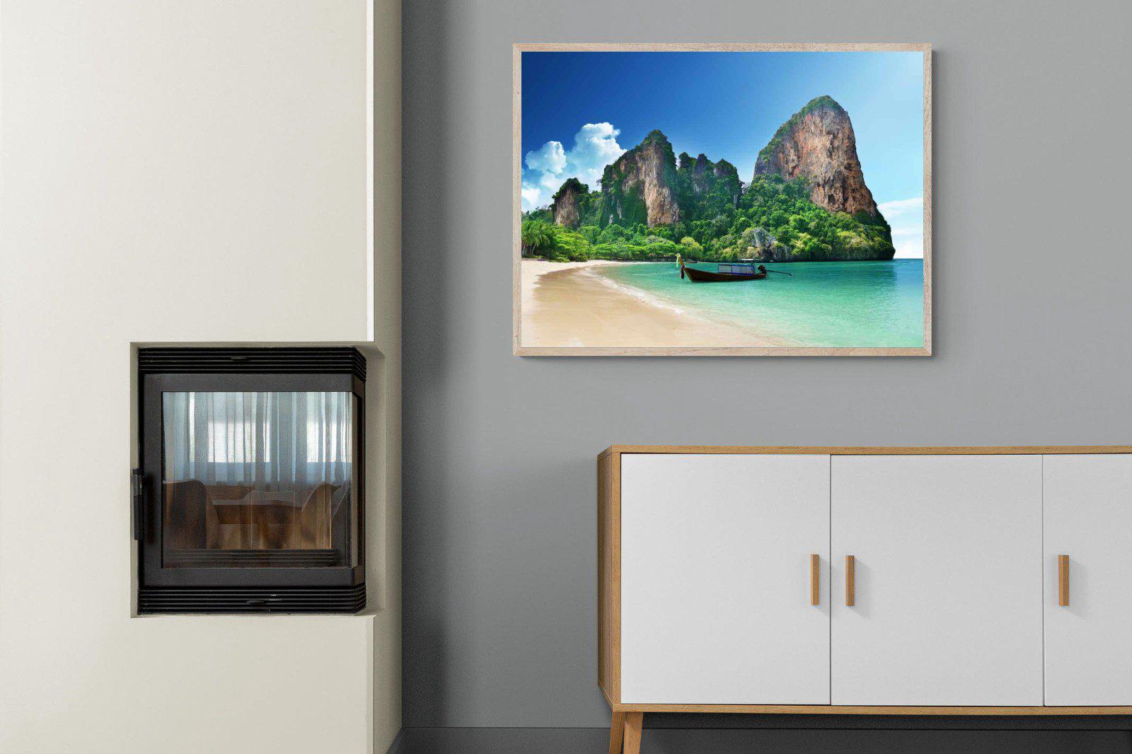 Railay Beach-Wall_Art-100 x 75cm-Mounted Canvas-Wood-Pixalot