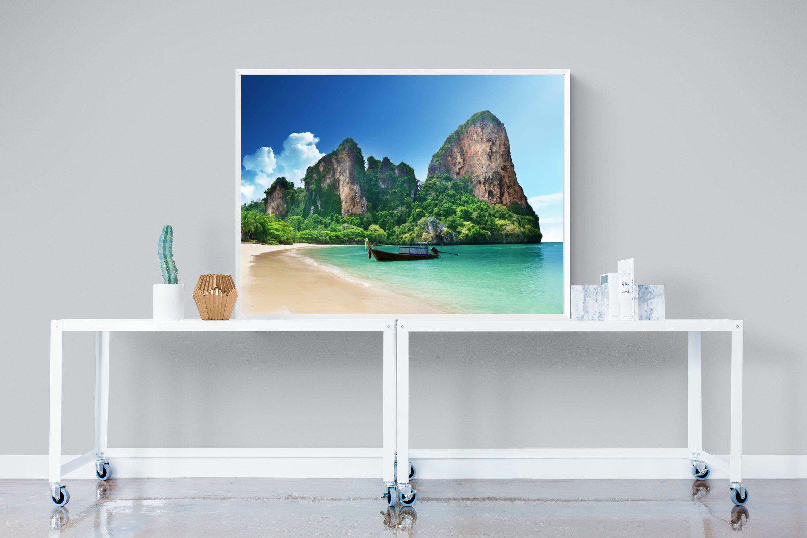 Railay Beach-Wall_Art-120 x 90cm-Mounted Canvas-White-Pixalot