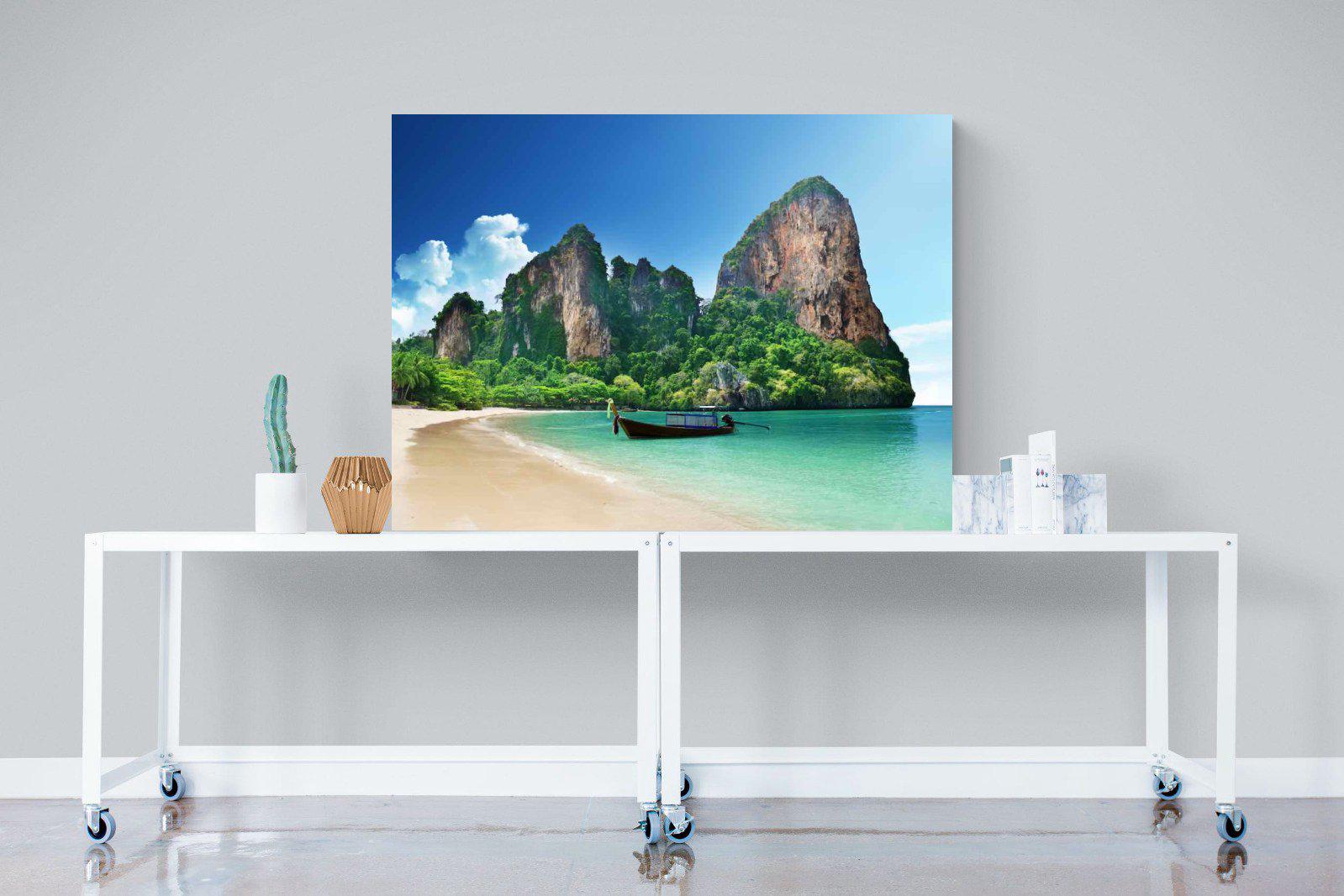 Railay Beach-Wall_Art-120 x 90cm-Mounted Canvas-No Frame-Pixalot
