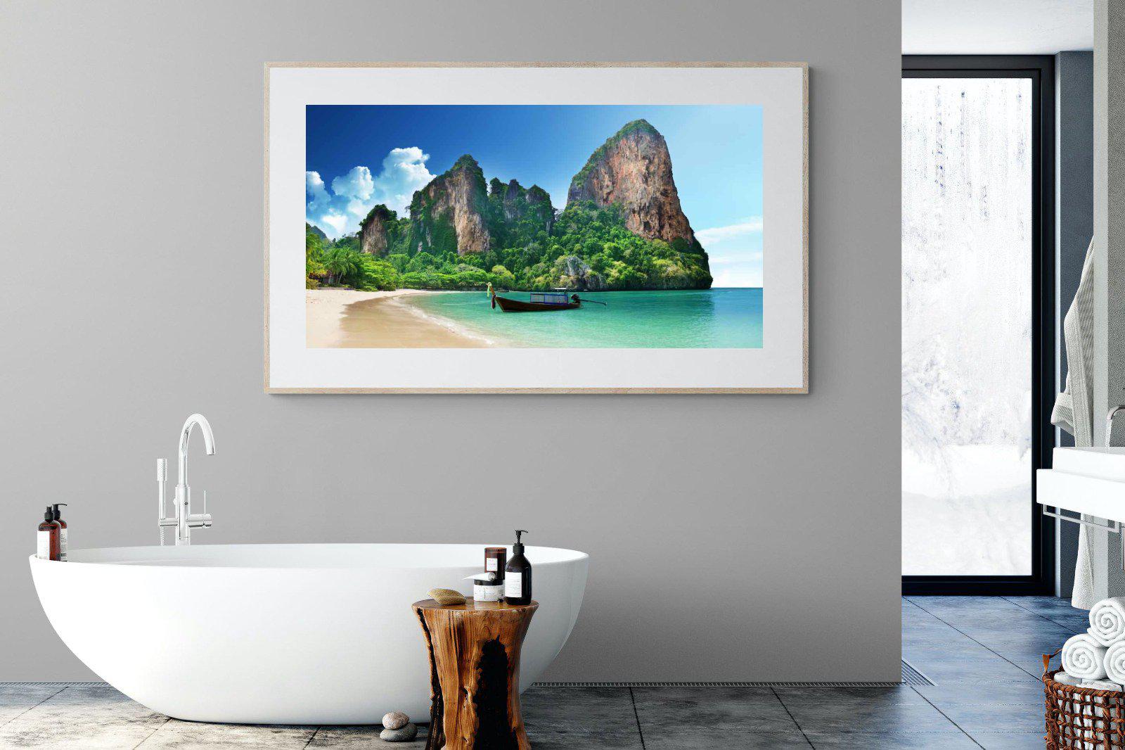 Railay Beach-Wall_Art-180 x 110cm-Framed Print-Wood-Pixalot