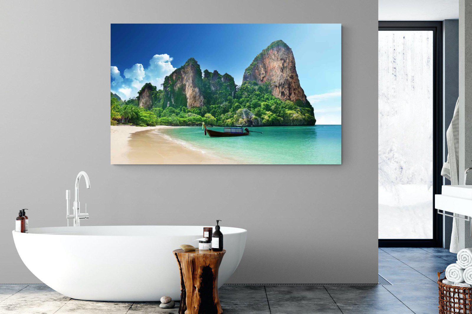 Railay Beach-Wall_Art-180 x 110cm-Mounted Canvas-No Frame-Pixalot
