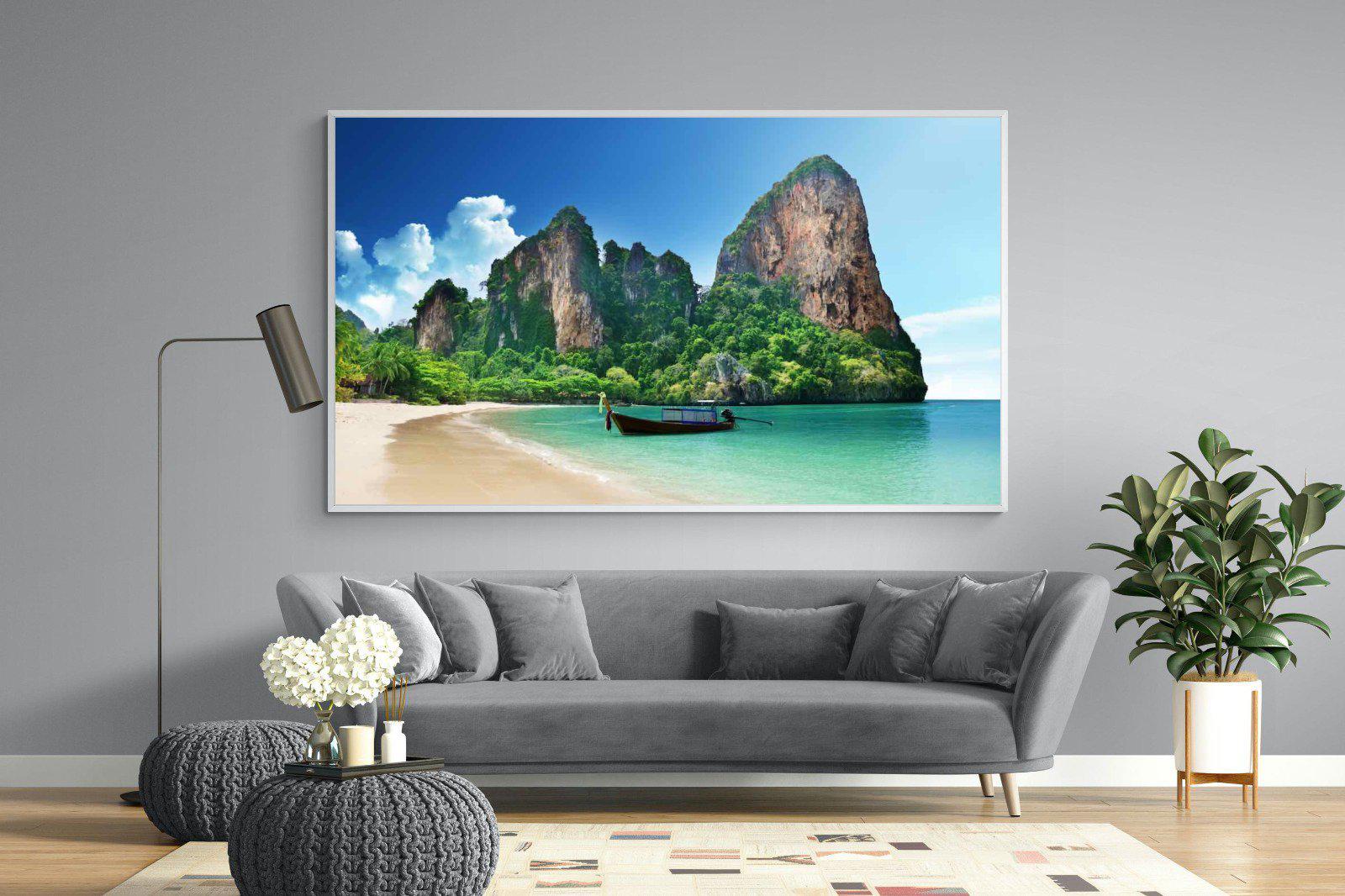 Railay Beach-Wall_Art-220 x 130cm-Mounted Canvas-White-Pixalot
