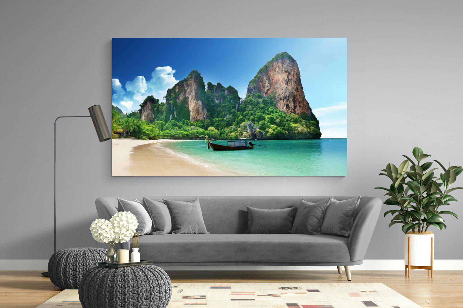 Railay Beach-Wall_Art-220 x 130cm-Mounted Canvas-No Frame-Pixalot