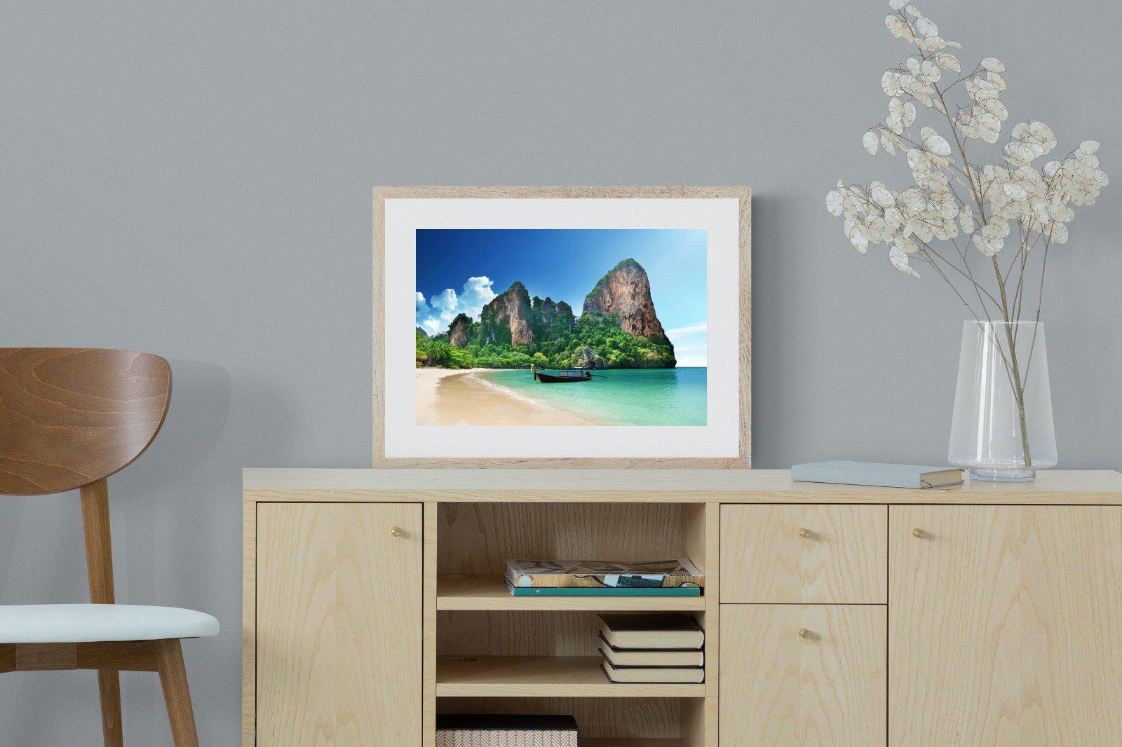 Railay Beach-Wall_Art-60 x 45cm-Framed Print-Wood-Pixalot