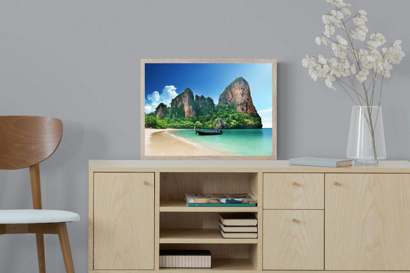 Railay Beach-Wall_Art-60 x 45cm-Mounted Canvas-Wood-Pixalot