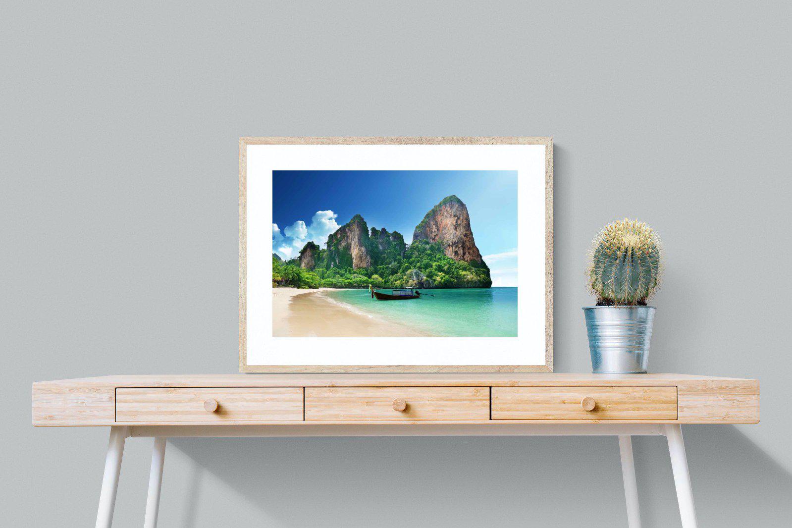 Railay Beach-Wall_Art-80 x 60cm-Framed Print-Wood-Pixalot