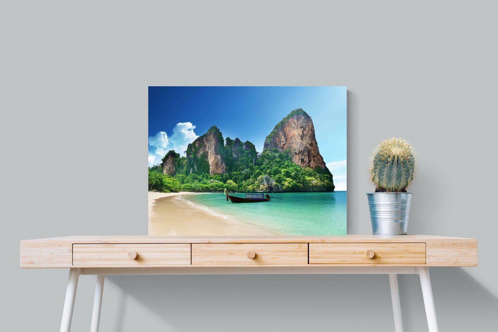 Railay Beach-Wall_Art-80 x 60cm-Mounted Canvas-No Frame-Pixalot