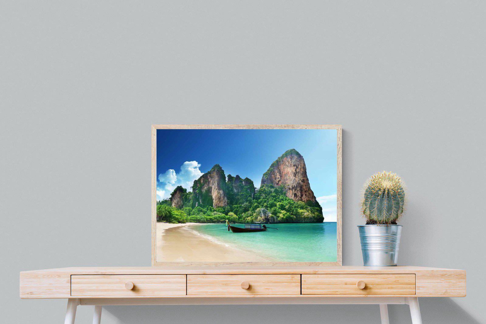 Railay Beach-Wall_Art-80 x 60cm-Mounted Canvas-Wood-Pixalot