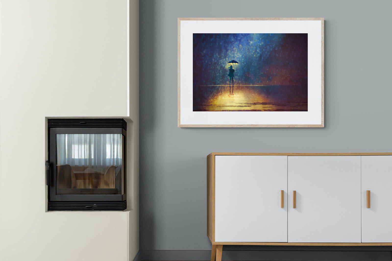 Rain Art-Wall_Art-100 x 75cm-Framed Print-Wood-Pixalot