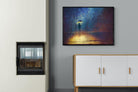 Rain Art-Wall_Art-100 x 75cm-Mounted Canvas-Black-Pixalot